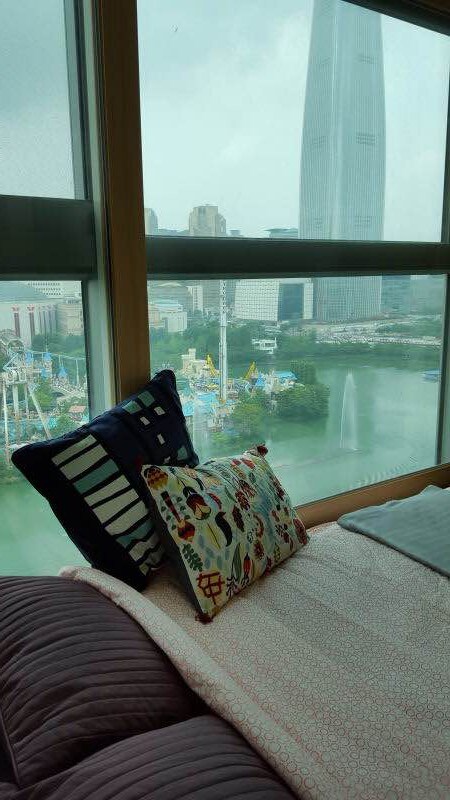 乐天世界蚕室高级复式公寓 免费高速wifi Lotte World & Lake View Loft