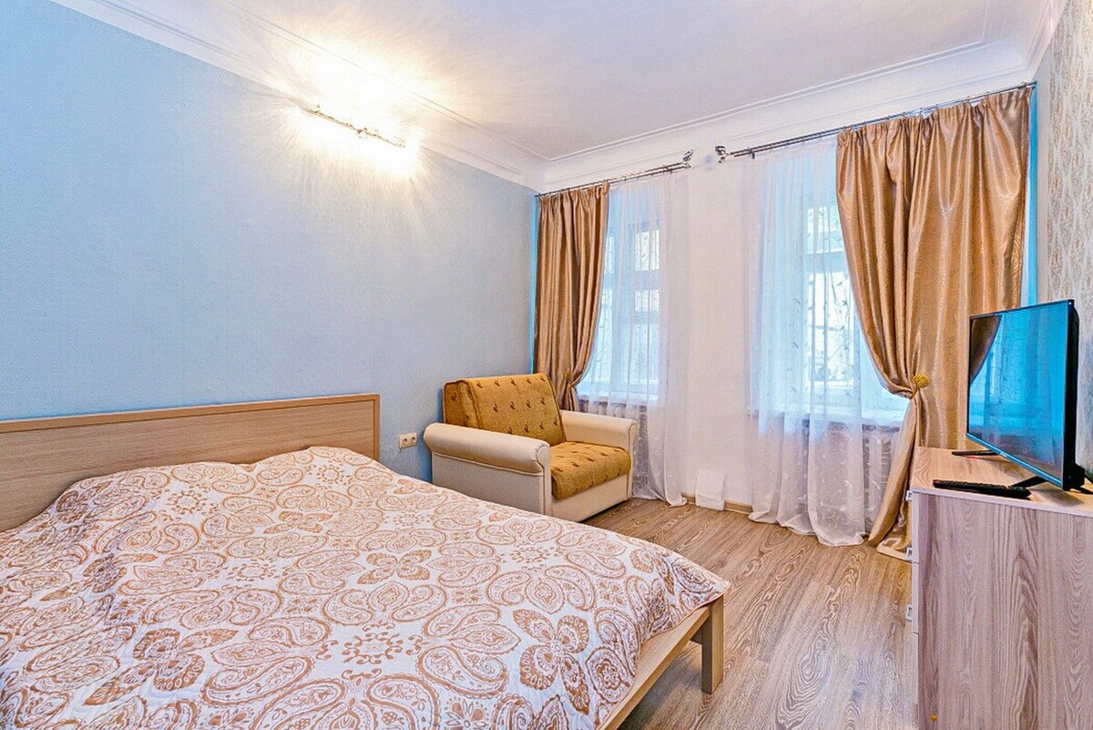 Mayakovskaya的双卧室公寓