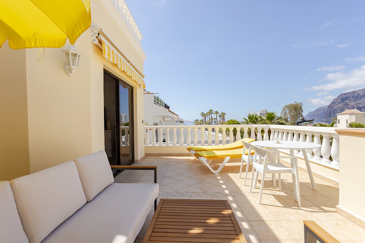 The large terrace, fantastic view on Los Gigantes