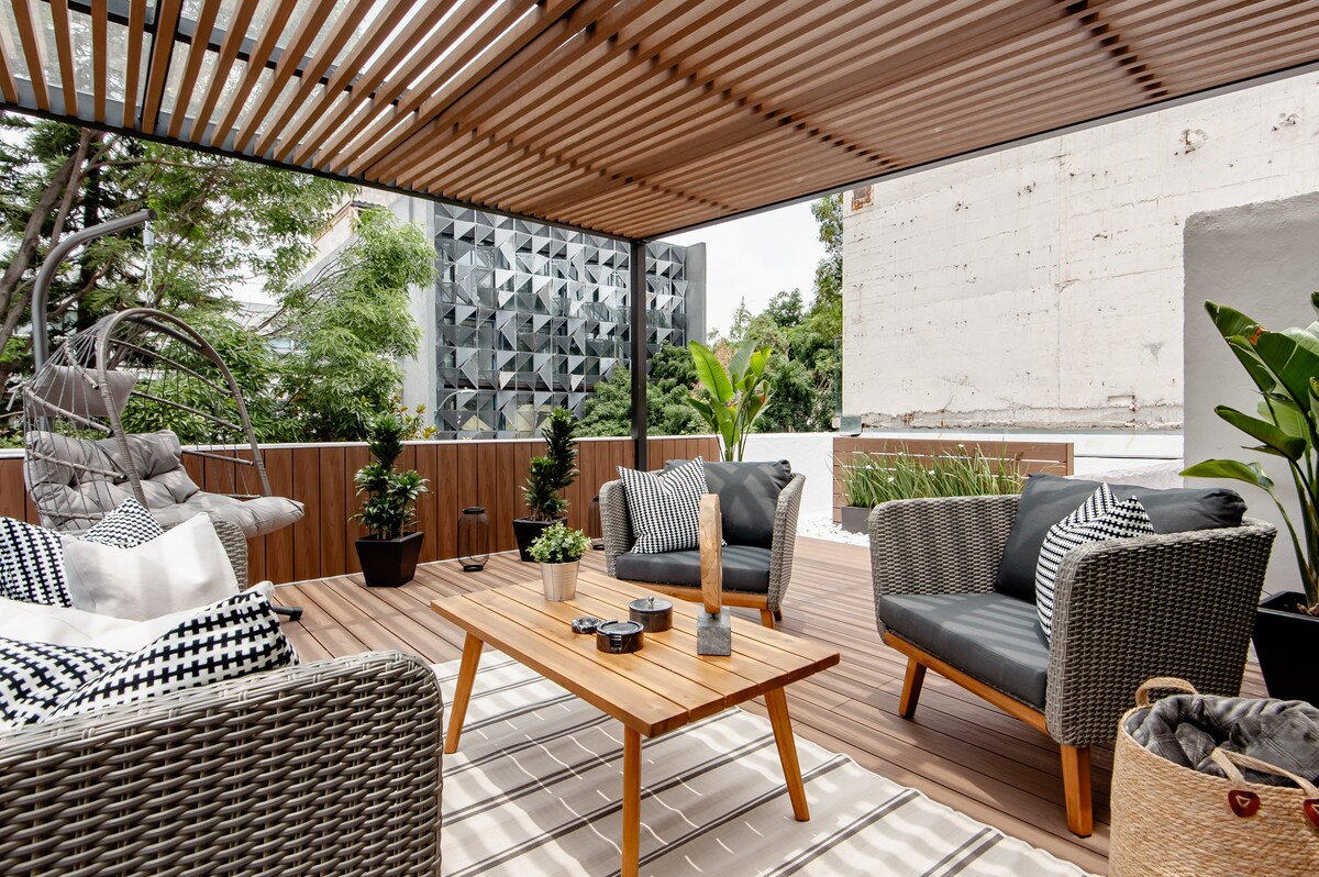 Polanco Gem: 3BR/3BA + Rooftop,Office,Parking