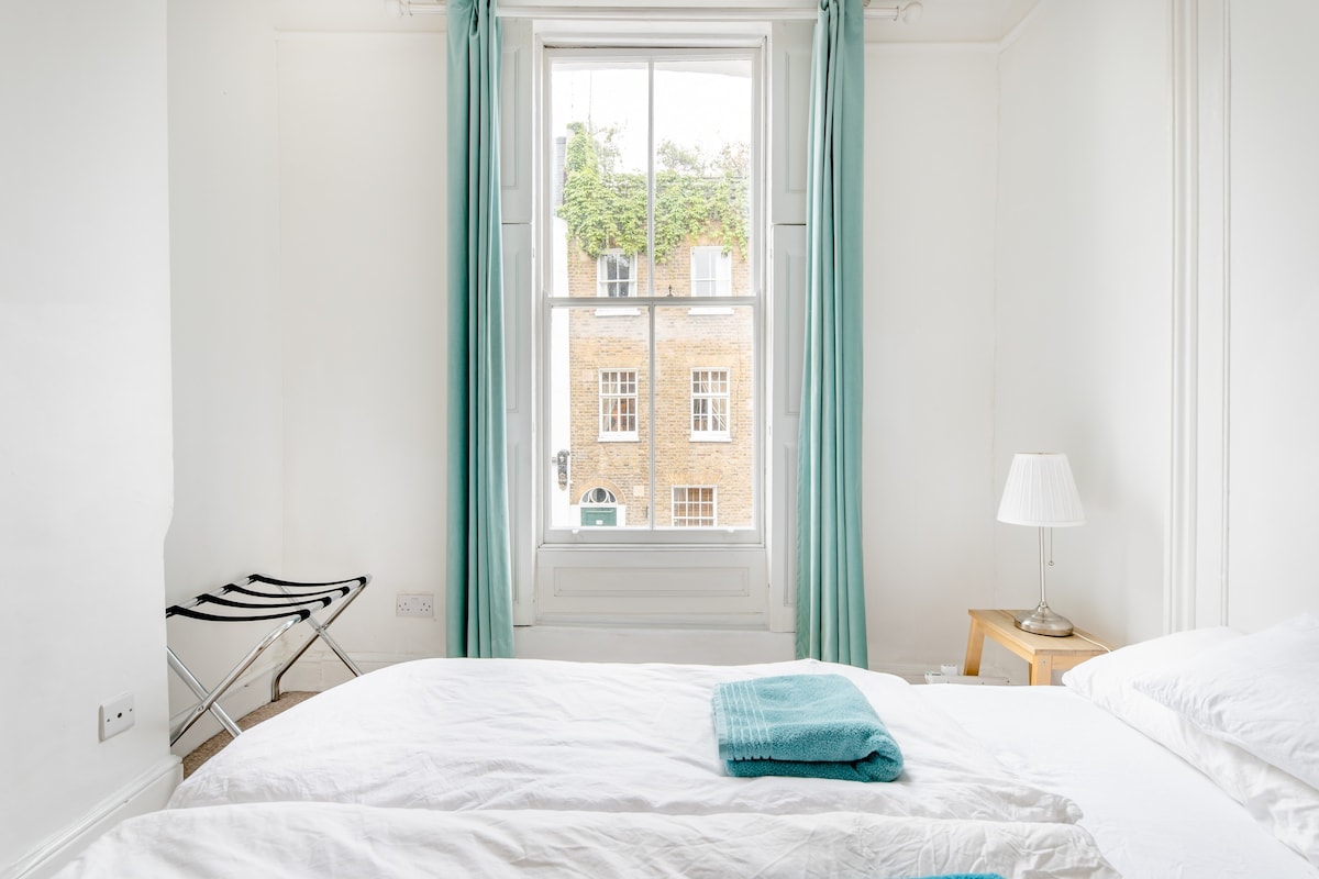 伦敦市中心便宜的双人卧室。
