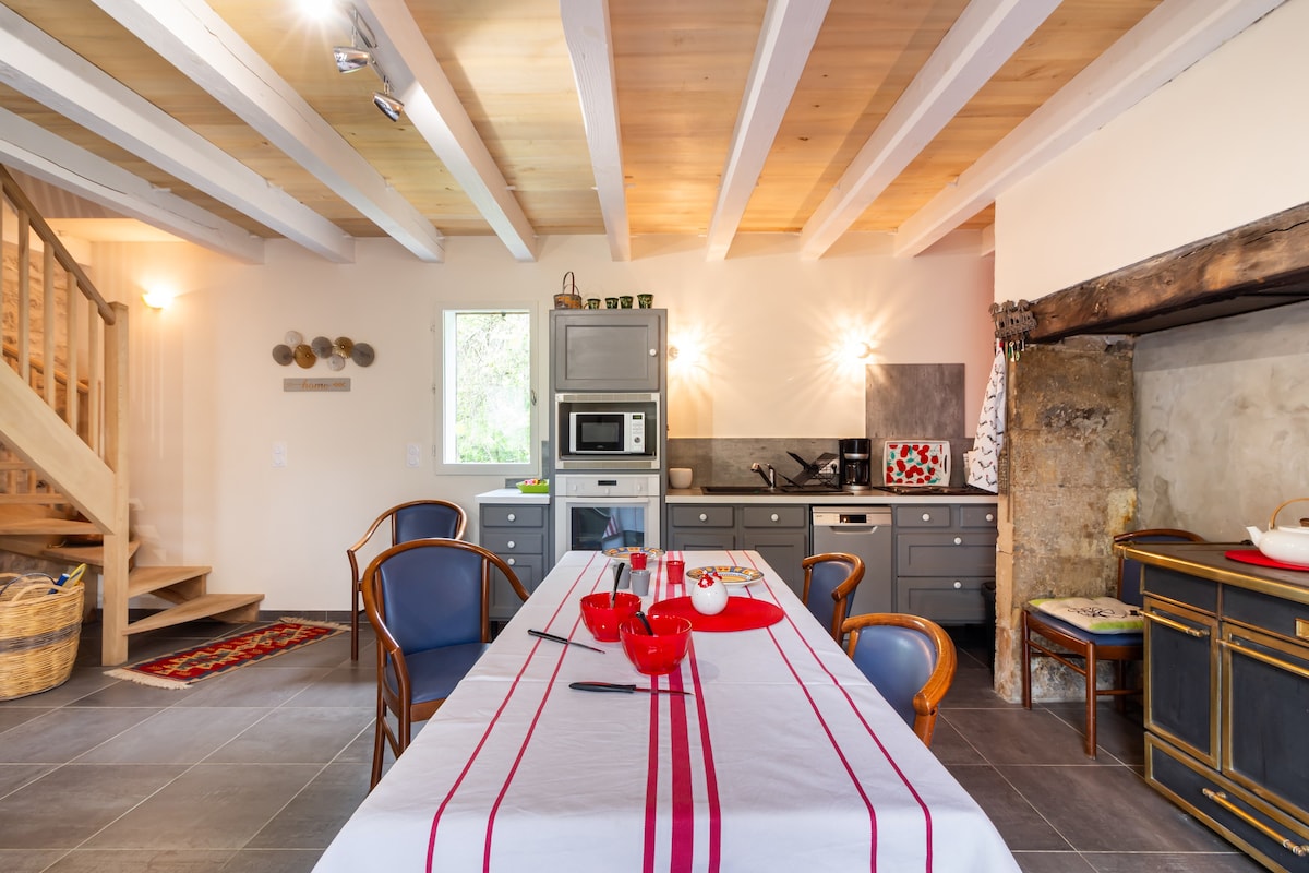 Rocamadour小屋的魅力和绿色出租