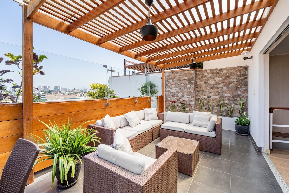 Barranco Duplex顶层公寓城市景观