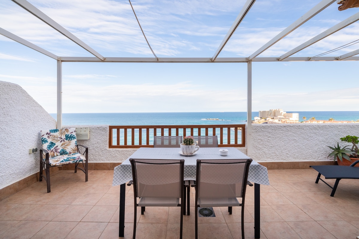 Casa Mediterráneo junto al mar, playa Monteblanco