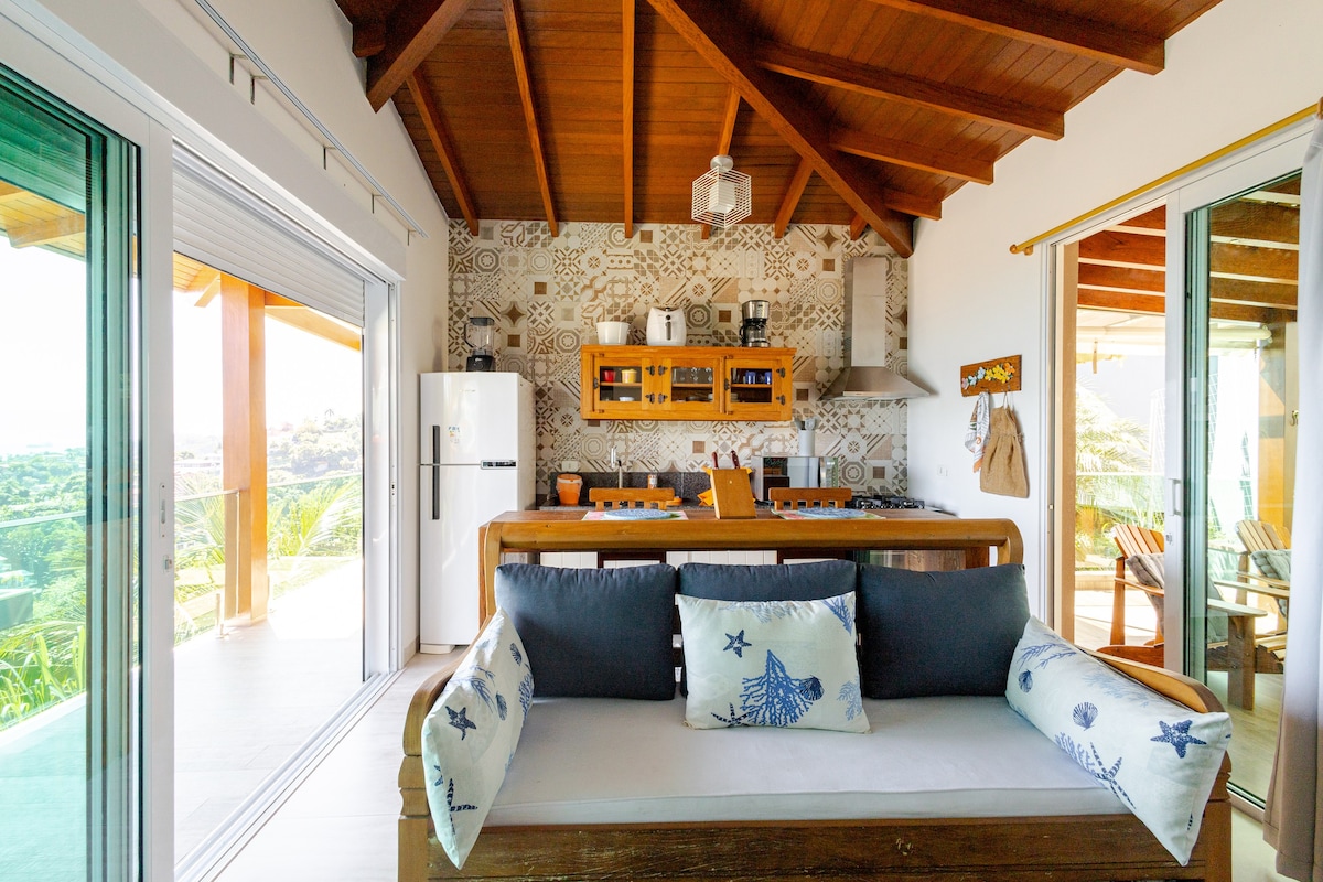美妙的度假木屋，带按摩浴缸， Praia Vista/MAR