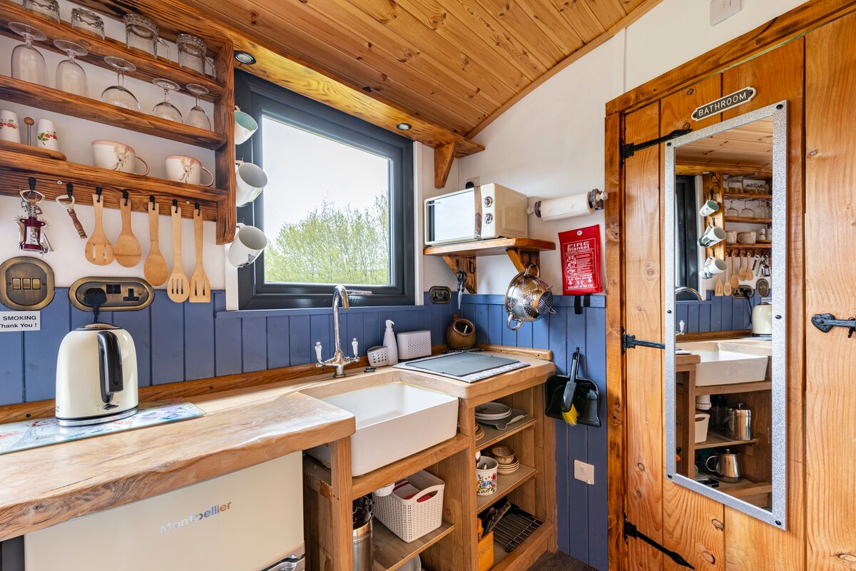 Pembrokeshire Shepherd hut with hottub