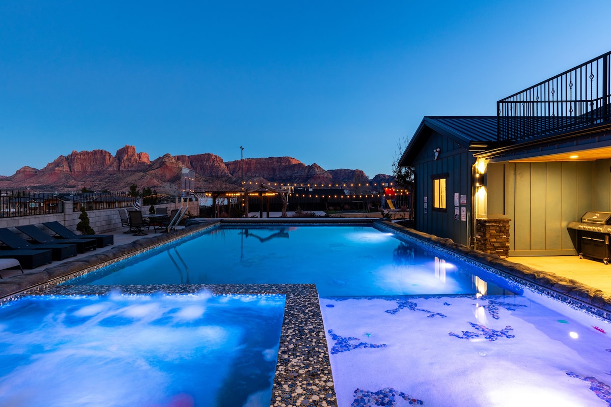 Zion Vista:7BR Poolside Paradise