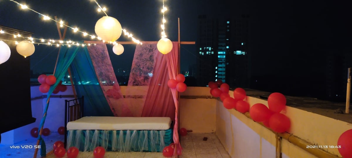 Rooftop BBQ With Unique Bollywood Themed 4BHK FLAT