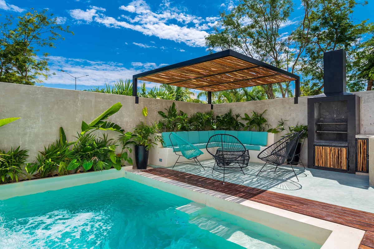 Casa Con pool Privada ，屋顶花园和烧烤