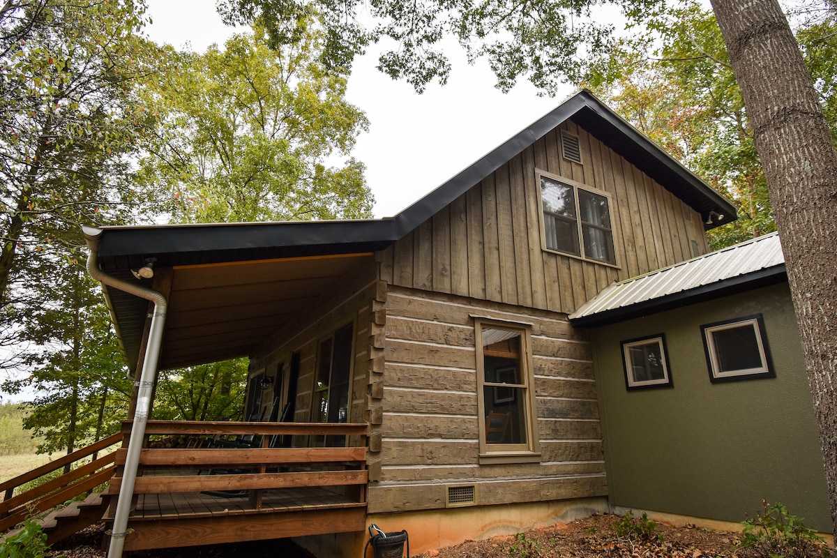 Private log cabin at Windswept Farm