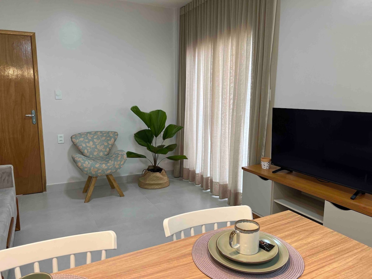 Apartamento moderno 100% mobiliado