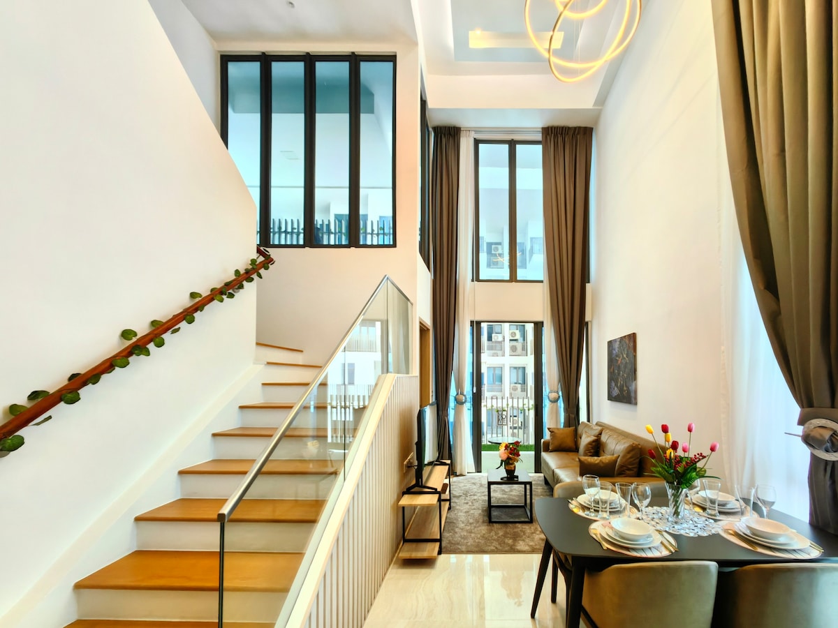豪华套房双卧复式公寓@吉隆坡市中心+阳台