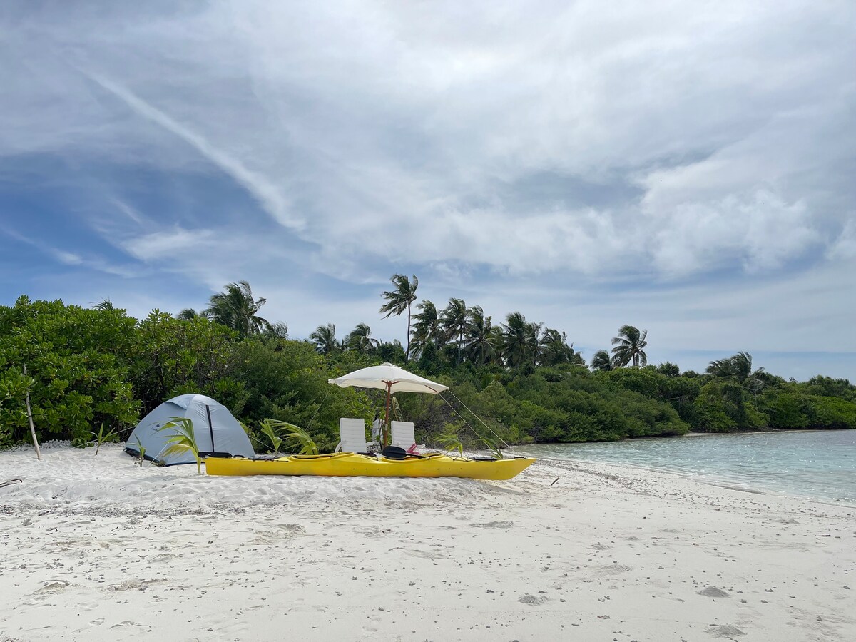 Camp in Maldives at this full private island