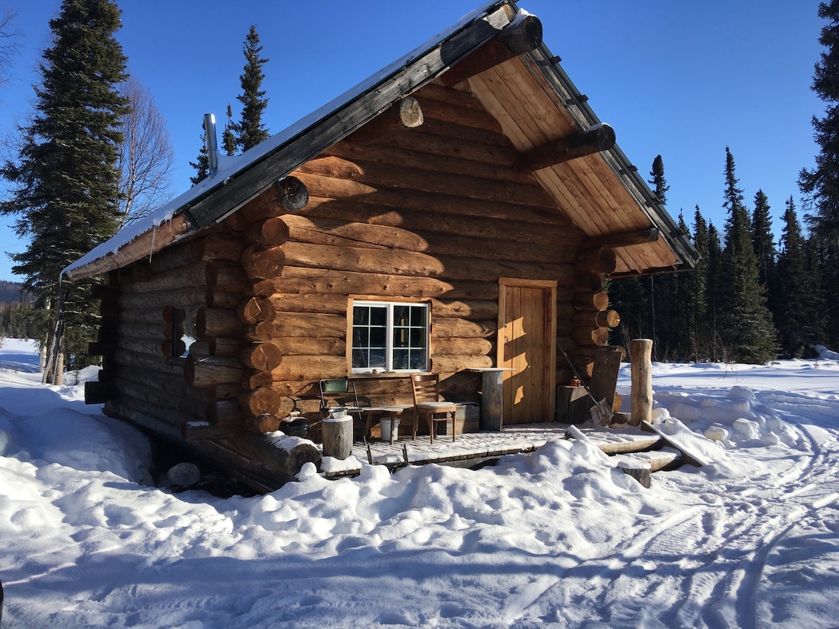 育空探索步道（ Yukon Quest Trail ）上的舒适谷户外小木屋
