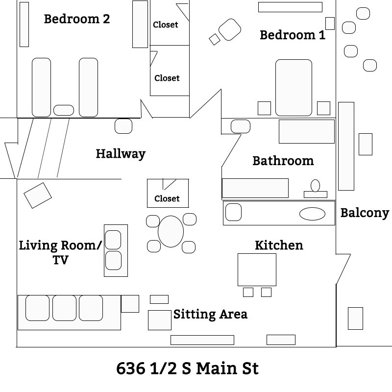 Downtown Chocolate Haus Apt/XL阳台