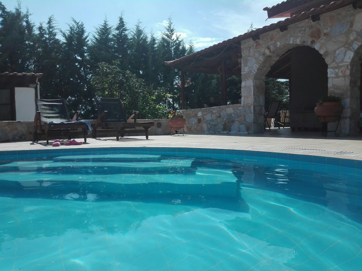Zigos Kavalas带泳池的KAVALA VIlla泳池