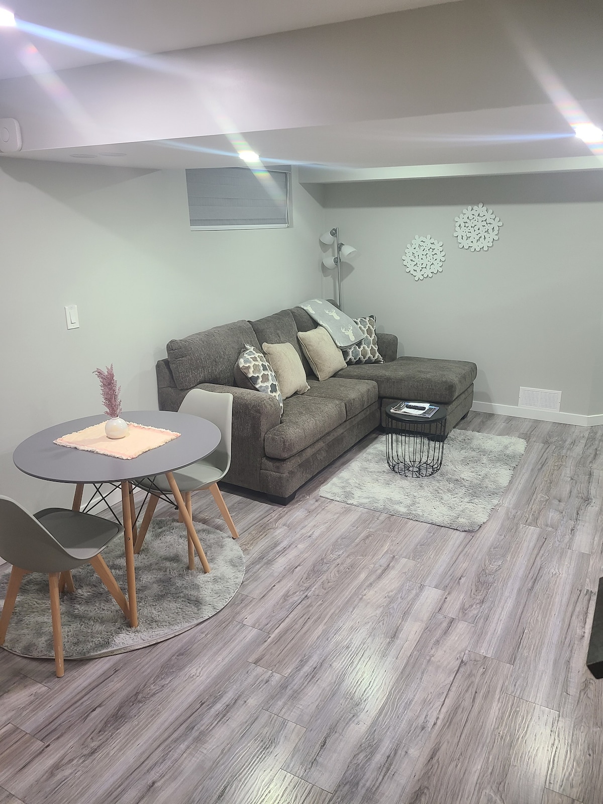 A beautiful 1 bedroom basement apartment.