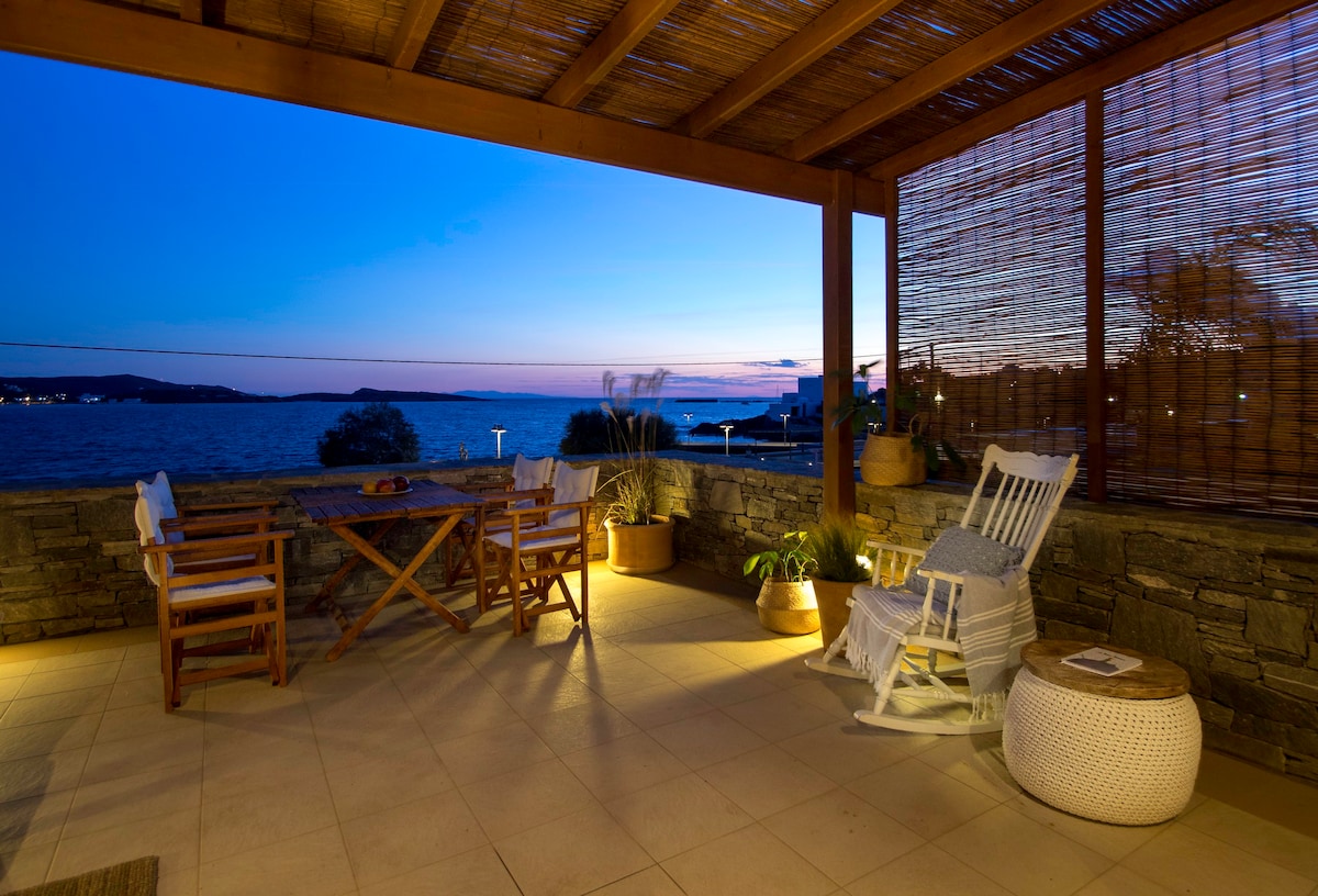海滨现代1居室公寓，锡罗斯岛