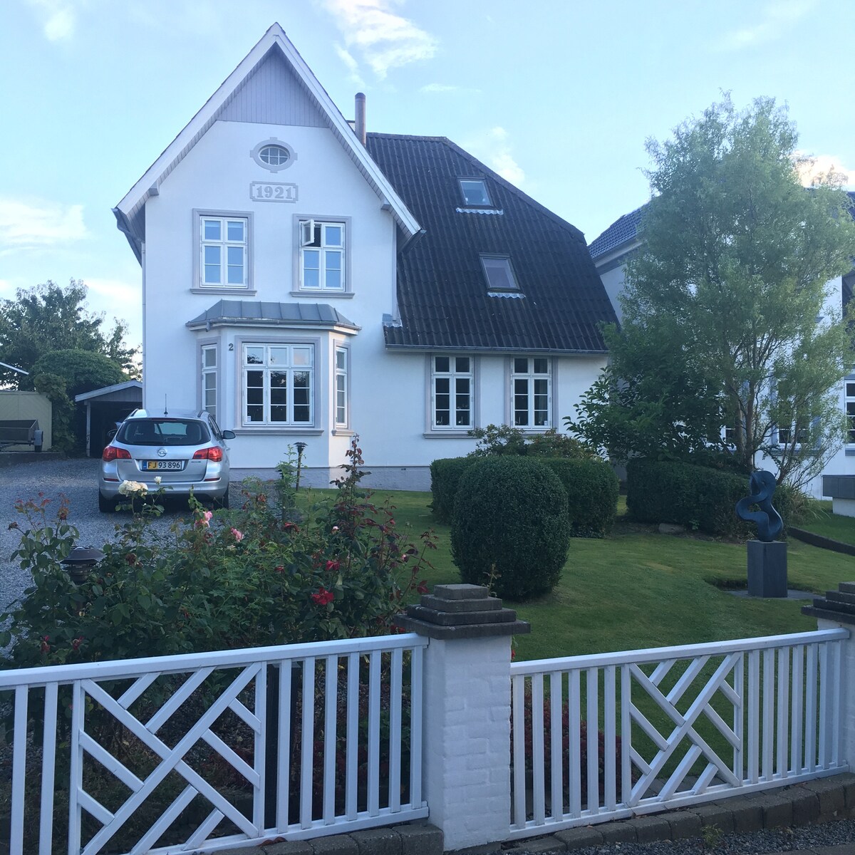 A beautiful house with a private beach