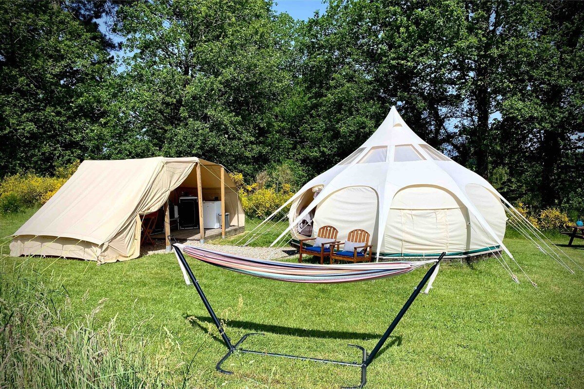 Lotus Belle tent, at le ranch camping et glamping