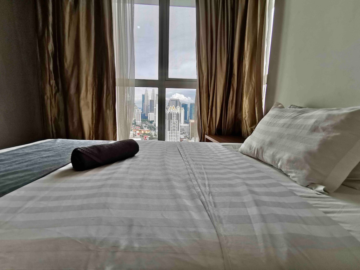带2间卧室/泳池，可使用【消毒】吉隆坡城中城中城中城区美景，带阳
