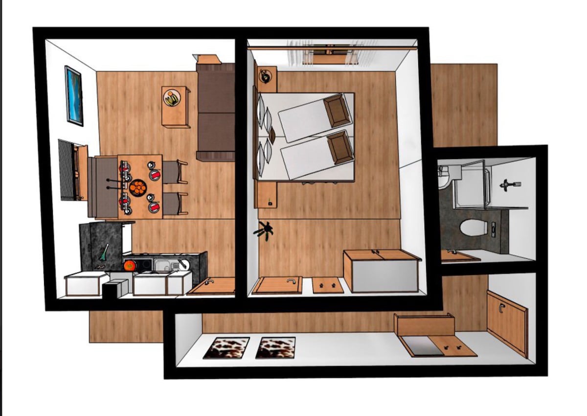 Modernes Apartment für 2-3 Personen