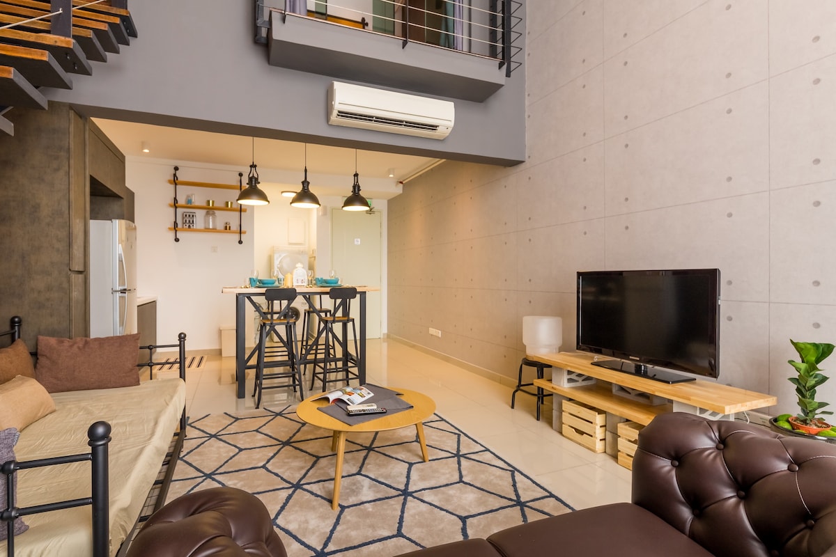 De Loft by HomeyHome ，可供4人入住，距离市中心3公里>吉隆坡城中城6公里>吉隆坡城中城