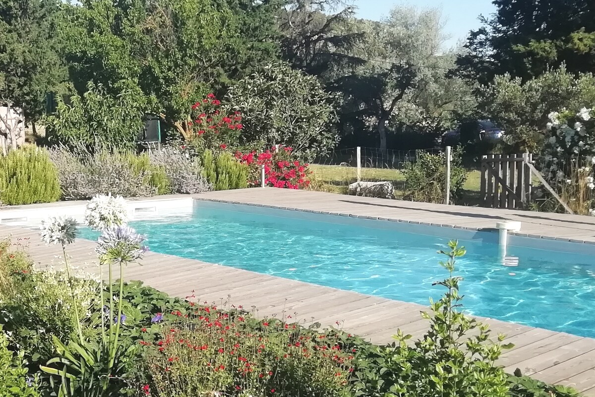 Mas avec grande piscine entre Avignon et St Rémy