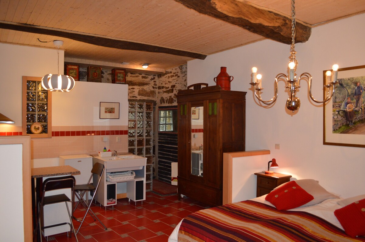 老葡萄酒村（ old wine village ）的双人单间公寓。