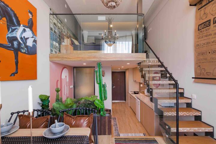 「沐子的家」火车站栈桥海景loft公寓 - lofty do wynaj01cia w