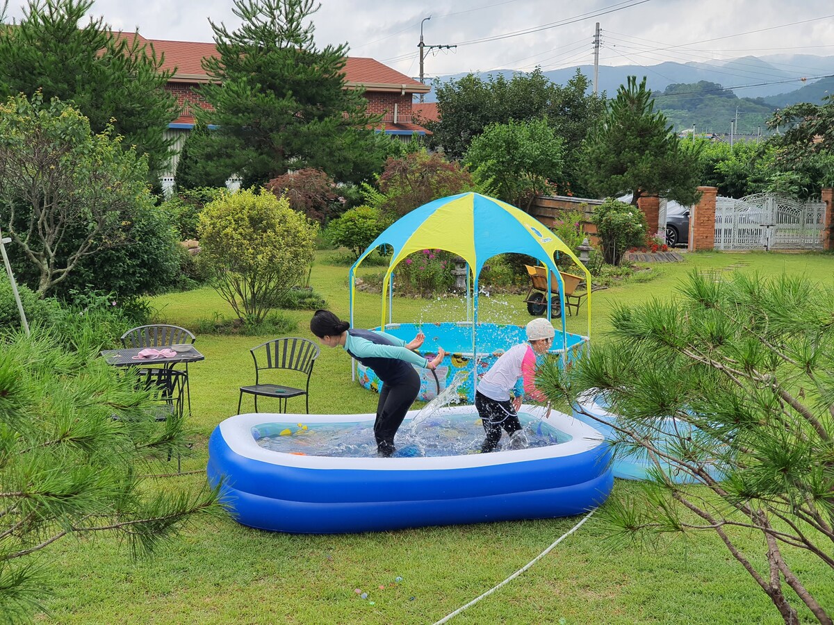 [Joo & Gyeong House]私人房源。乡村小屋体验。  与家人住在安静的地方