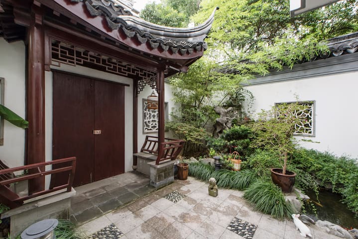 姑苏小院(私人园林别墅,面积400平方米)毗邻平江路,苏州园林,苏州博物