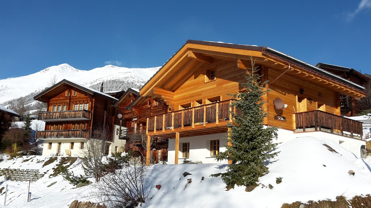 Chalet Scaia, Bellwald Aletschregion mit Gletscher