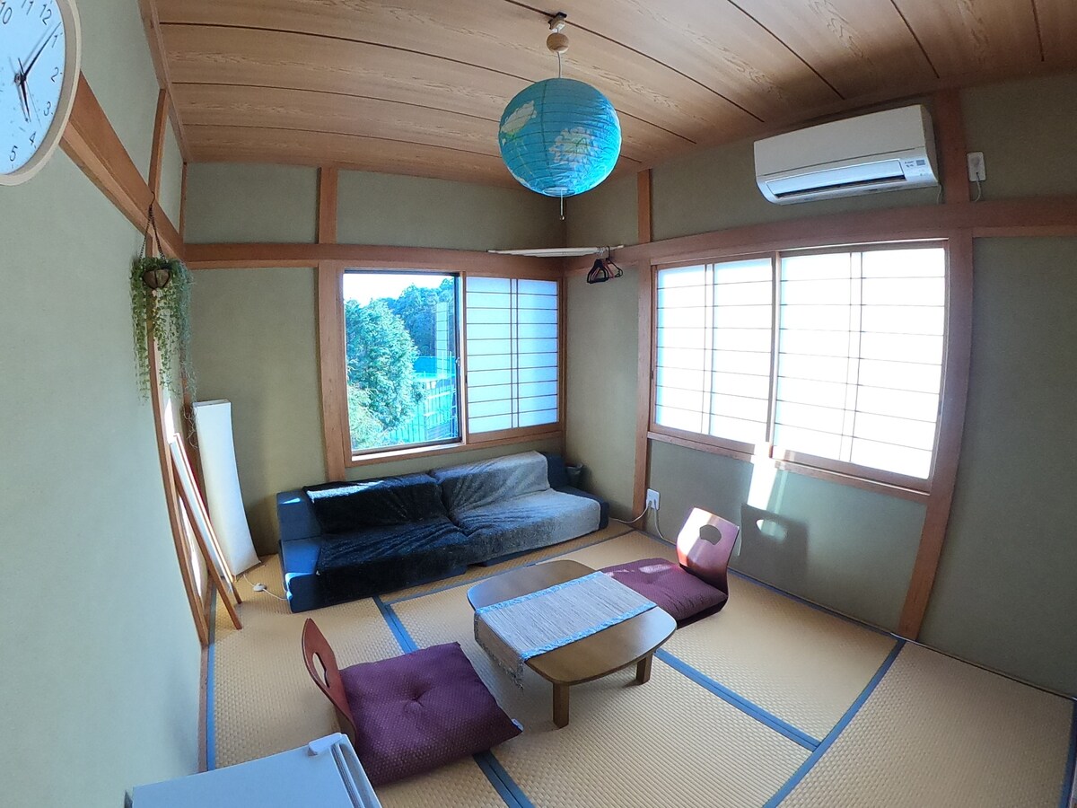 太東海水浴場（TAITO Beach）徒歩7min、高台で眺めのいい家（個室）