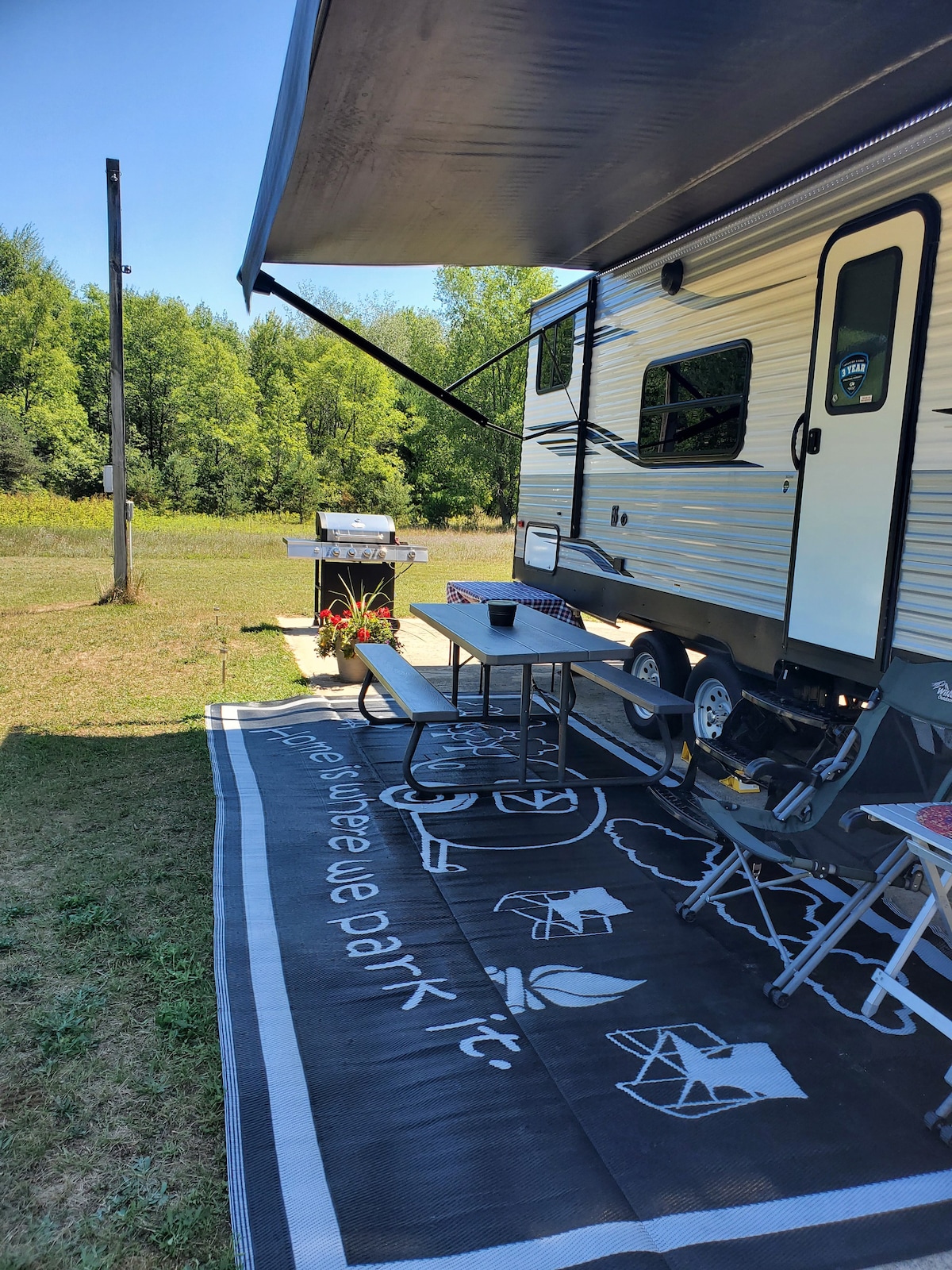 Cozy camper with all the luxuries of home.