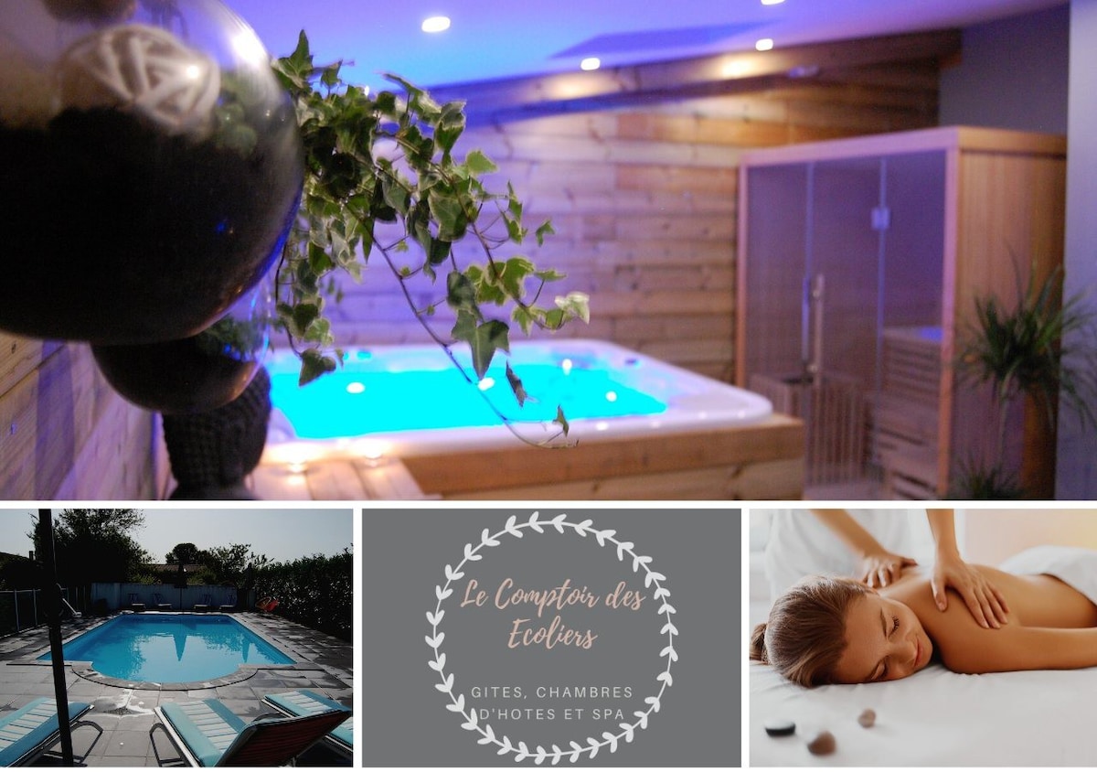 Le Comptoir des Ecoliers、Gites、SPA和Wellness