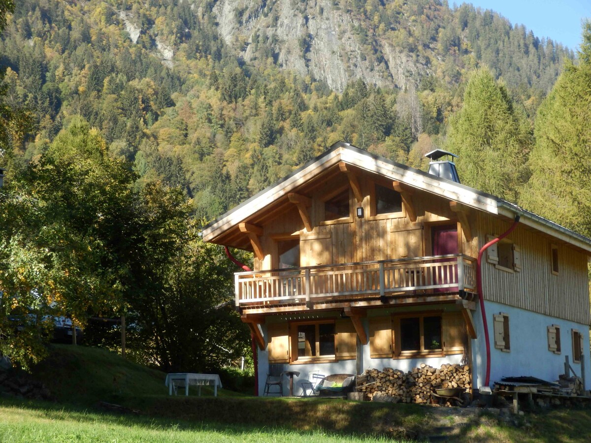 Chambre privée et balcon face au Mt Blanc