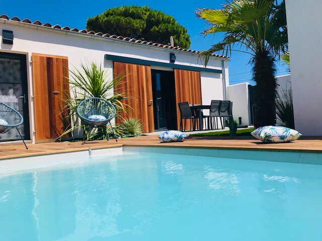 "øcéane", villa proche plage avec piscine chauffée