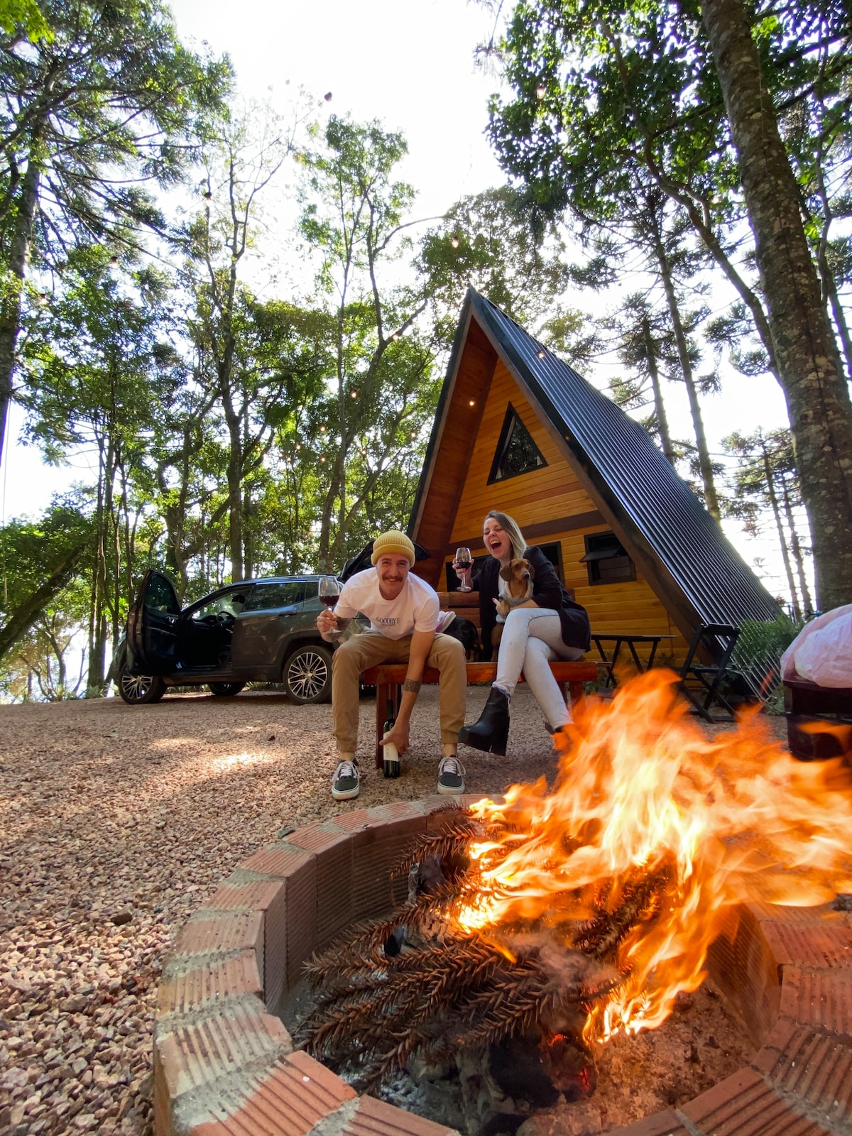 Cabanas da Mata Com vista para a montanhas