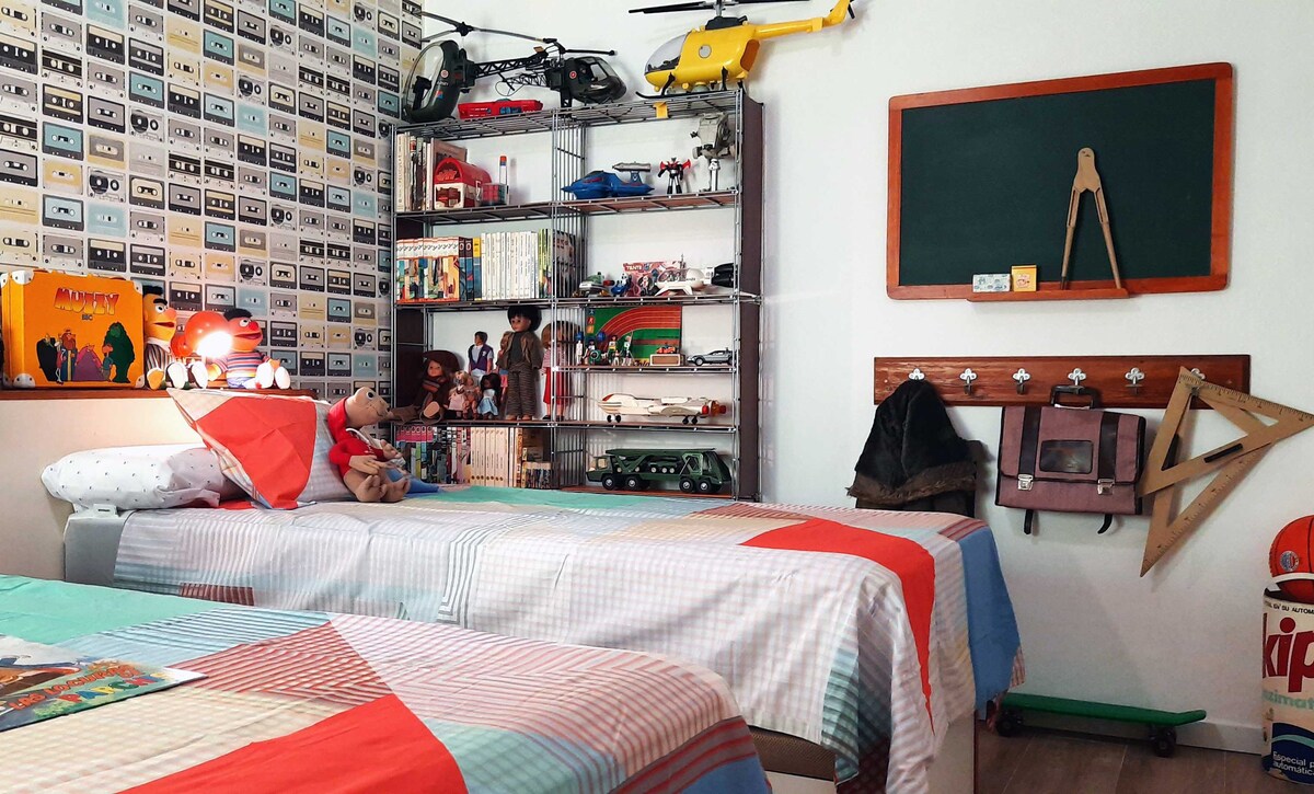 Apartamento ambientado en los años 70 y 80