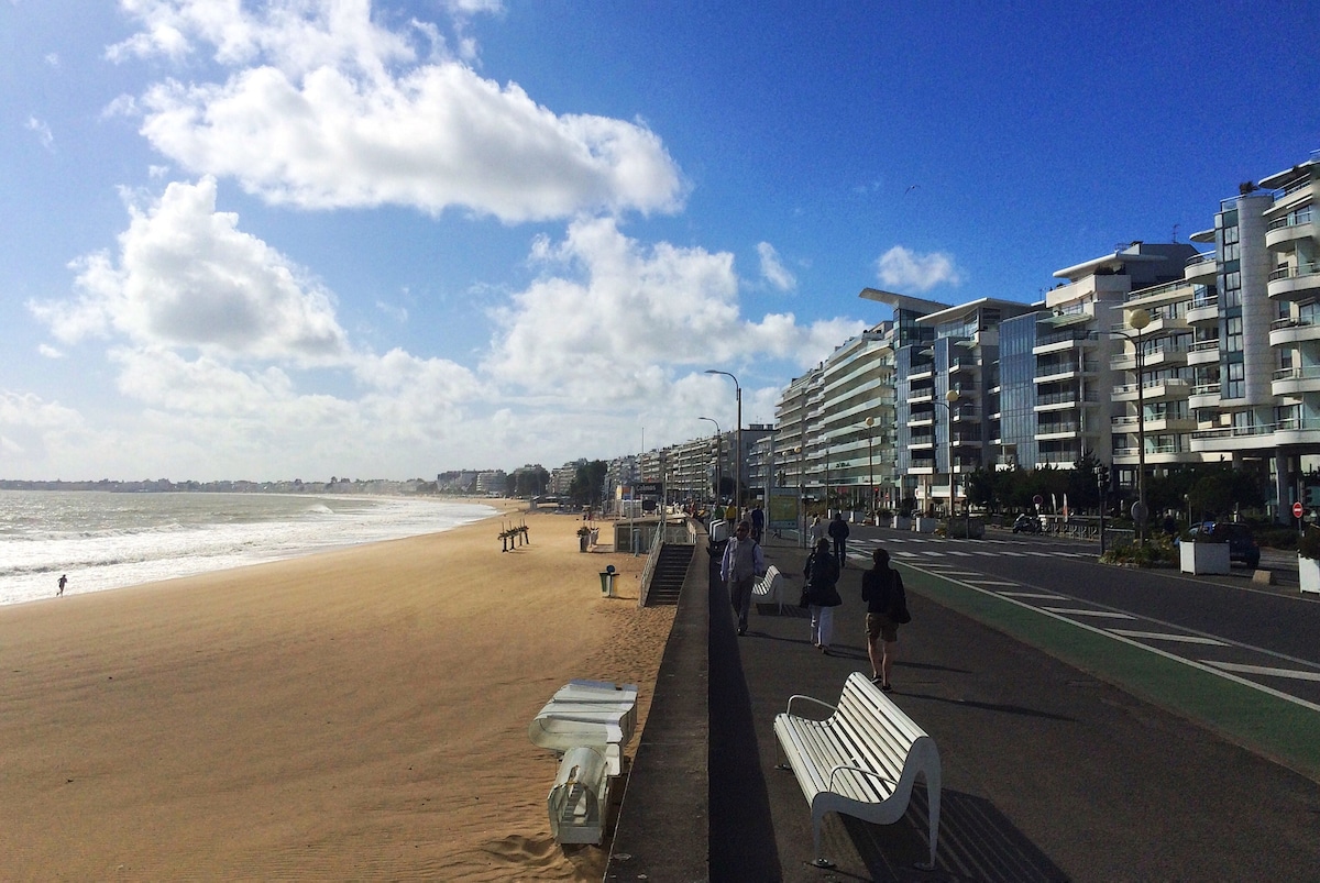 Vue mer, au pied de la plage