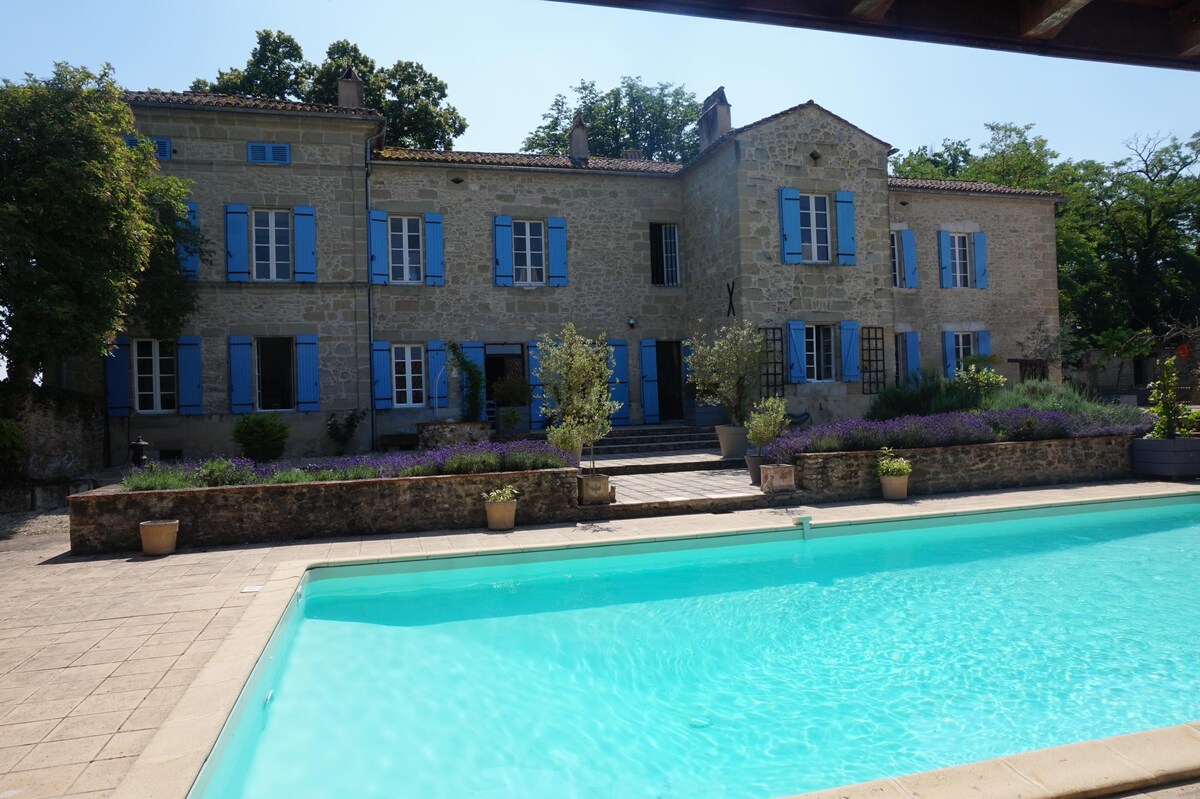 A beautiful French chateau with a private pool