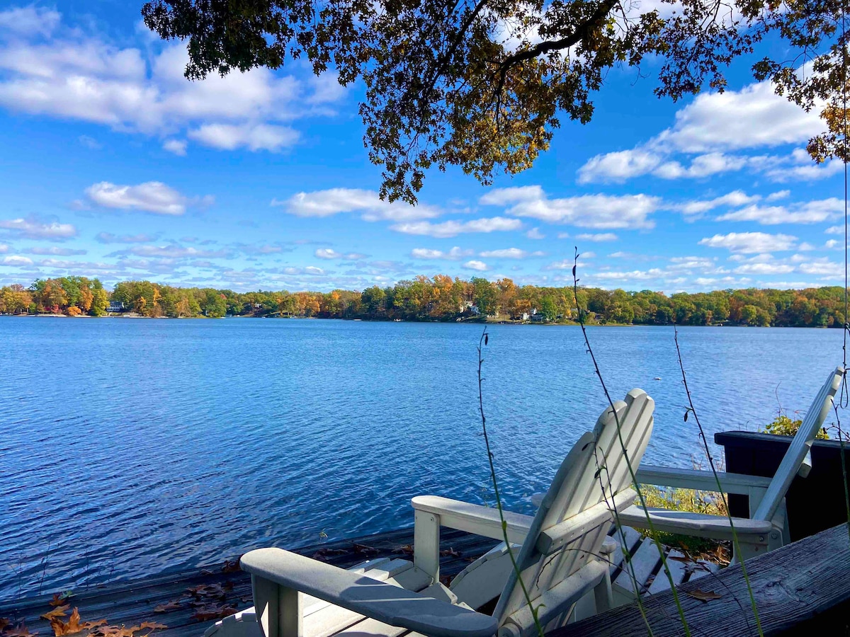 Lake life retreat
 With -HOT TUB