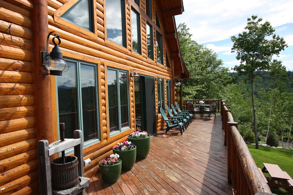 Luxury Log Cabin in Conway Mount Washington Views