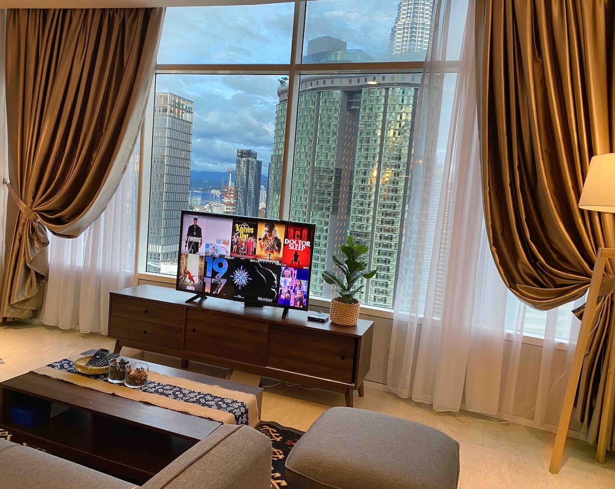 舒适的吉隆坡城中城公寓，可欣赏城市景观