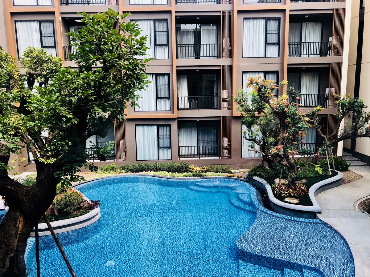 宁曼路的轻奢风格带泳池精品酒店公寓套房，步行10分钟到Maya商场和“宁曼一号”商圈