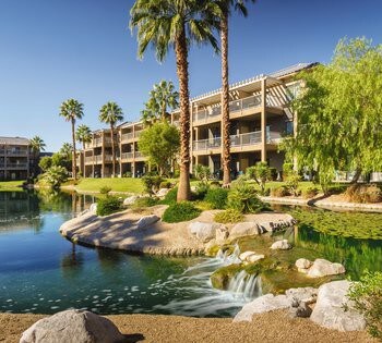 Festive resort near Coachella, 3 BR, 8 Guests