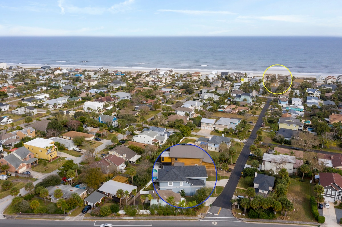 杰克逊海滩（ Jax Beach ）平房+游泳水疗中心+海滩通道