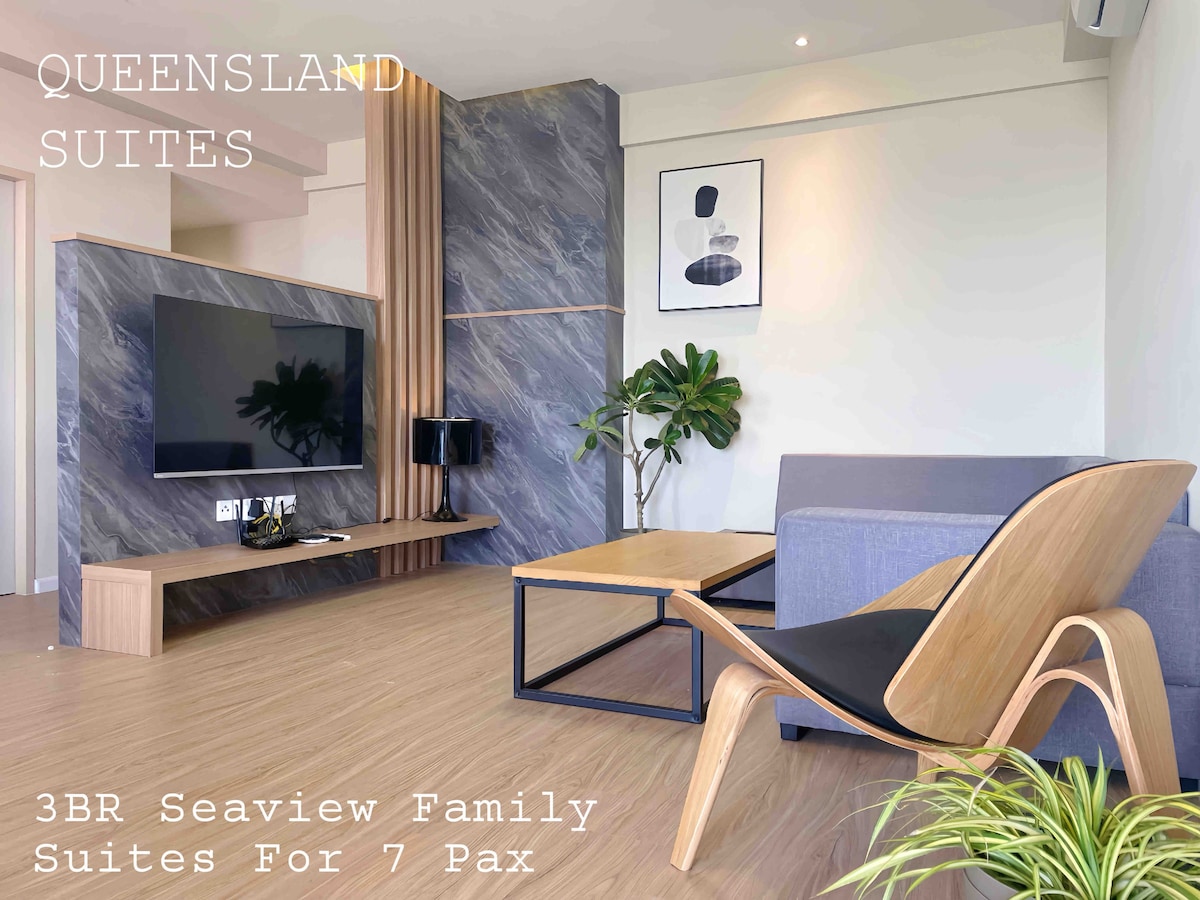 Seaview 3BR Family Suites 7 Pax
