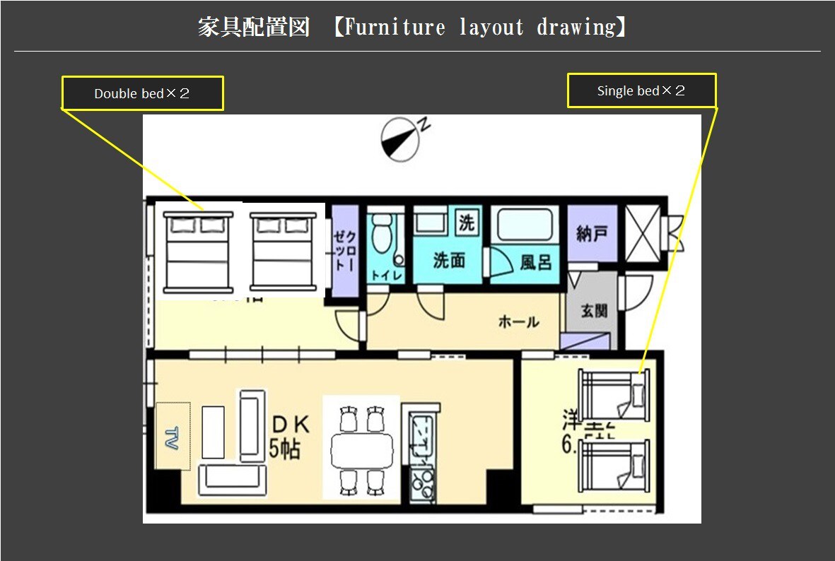 [Alphabed Takamatsu Hyogo-cho # 502]皇家套房（ 72平方米）沿中央购物街的凉爽住宿